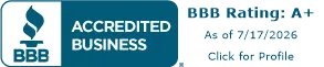 BBB Accredited Business — A+ Rating